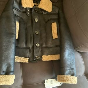 French Connection faux fur cropped jacket